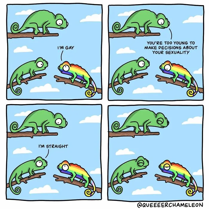 30 Fun Comics By Amee Wilson That Cover The Theme Of Sexual Identities Through Queer Chameleons (New Pics)