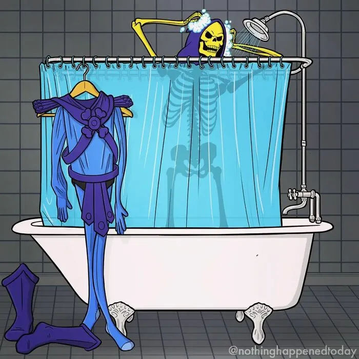 Este artista muestra la vida secreta de personajes famosos cuando nadie los mira (28 imágenes)