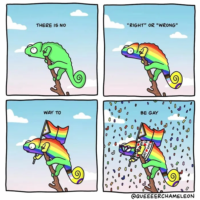 30 Fun Comics By Amee Wilson That Cover The Theme Of Sexual Identities Through Queer Chameleons (New Pics)
