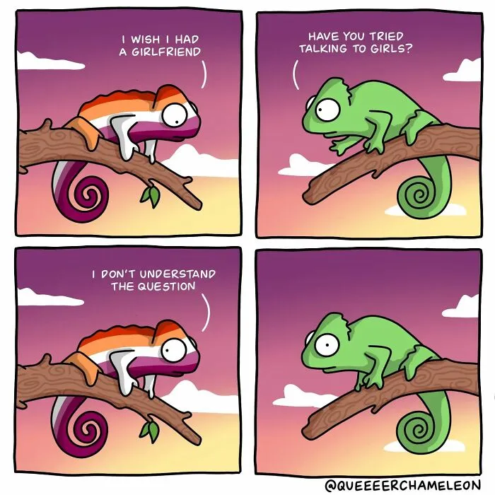 30 Fun Comics By Amee Wilson That Cover The Theme Of Sexual Identities Through Queer Chameleons (New Pics)