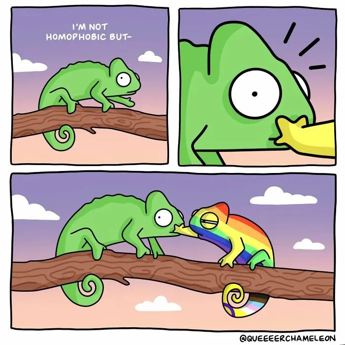 30 Fun Comics By Amee Wilson That Cover The Theme Of Sexual Identities Through Queer Chameleons (New Pics)