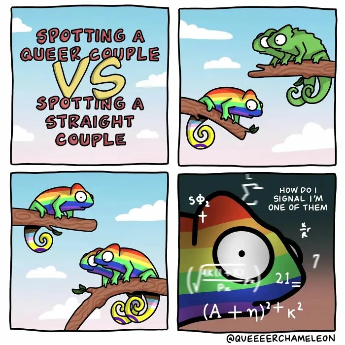 30 Fun Comics By Amee Wilson That Cover The Theme Of Sexual Identities Through Queer Chameleons (New Pics)