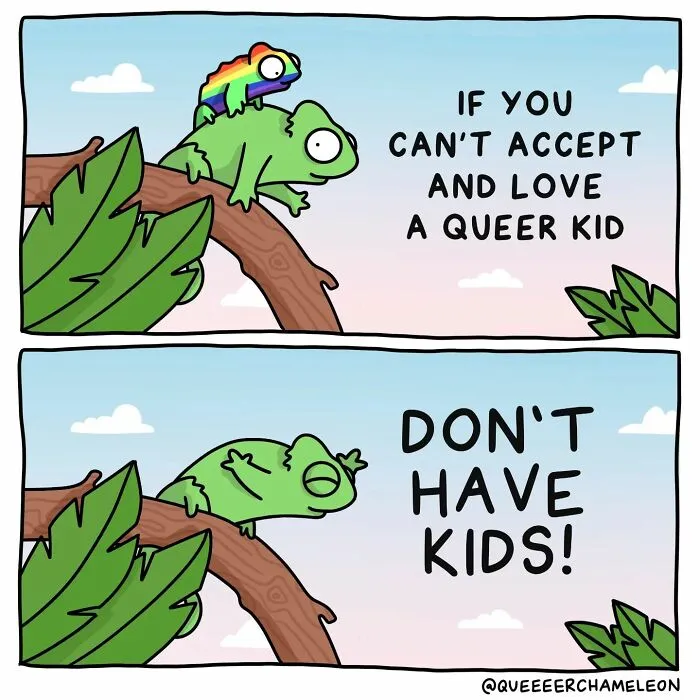 30 Fun Comics By Amee Wilson That Cover The Theme Of Sexual Identities Through Queer Chameleons (New Pics)