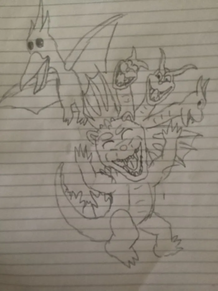I Tried To Go With Godzilla Inspired Ones But They Ended Up Not Looking Too Much Like The Pokemon Art Style