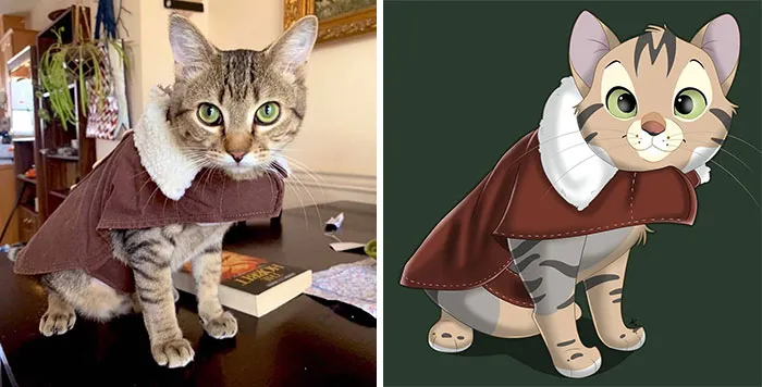 People Send Pictures Of Their Pets To This Artist To Get Them 'Disneyfied' (40 Pics)