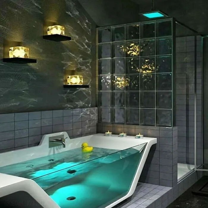 ¿Qué opinas de la bañera de cristal?