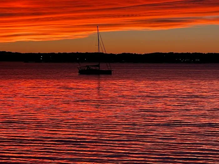 Fire Sky, Morris Cove New Haven, Ct