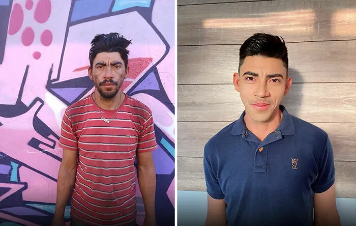 Este peluquero proporciona cambios de imagen gratis a indigentes, y así son los resultados (30 fotos)