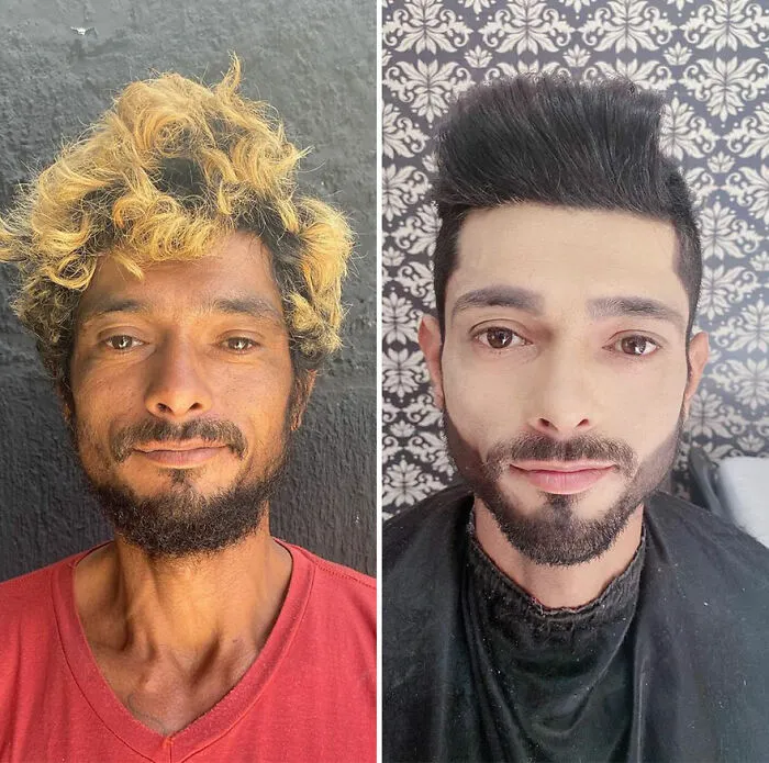 Este peluquero proporciona cambios de imagen gratis a indigentes, y así son los resultados (30 fotos)