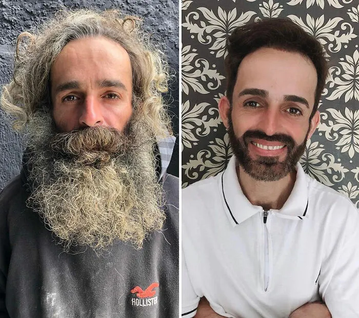 Este peluquero proporciona cambios de imagen gratis a indigentes, y así son los resultados (30 fotos)