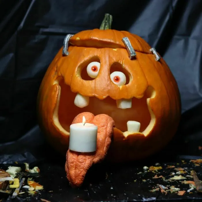 It's Been A While Since I've Carved A Pumpkin That's More On The Simple Side, But This Was A Fun One