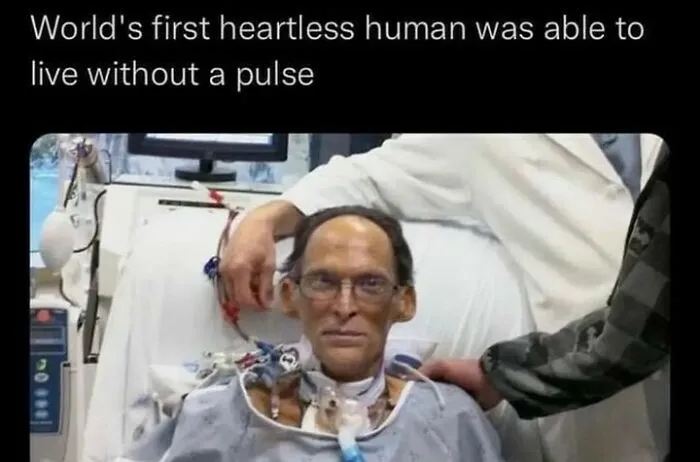 Man in hospital bed connected to medical devices illustrating creepy facts about surviving without a pulse.