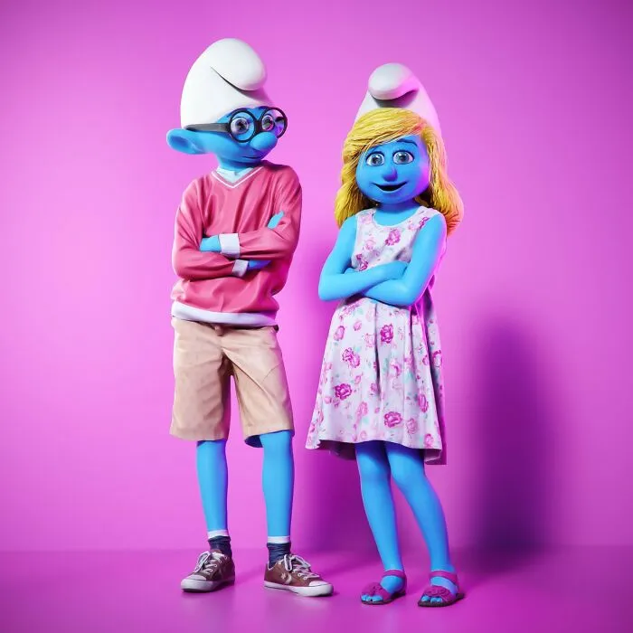 Brainy Smurf And Smurfette