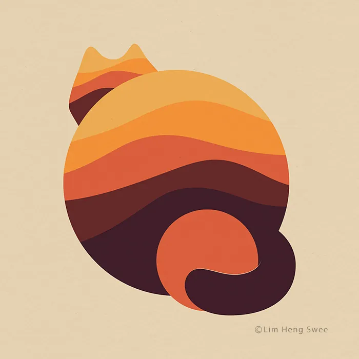 I Create Minimal Illustrations Featuring Cats Blended Into Landscapes And Other Scenes (40 New Pics)