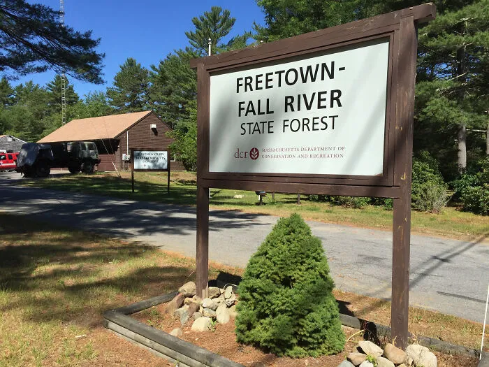 signboard in the beginning of the forest