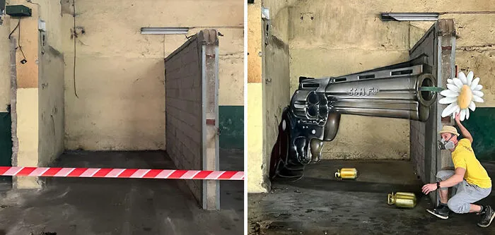 Este artista callejero francés pinta graffitis en 3D y no son para los asustadizos (26 fotos nuevas)