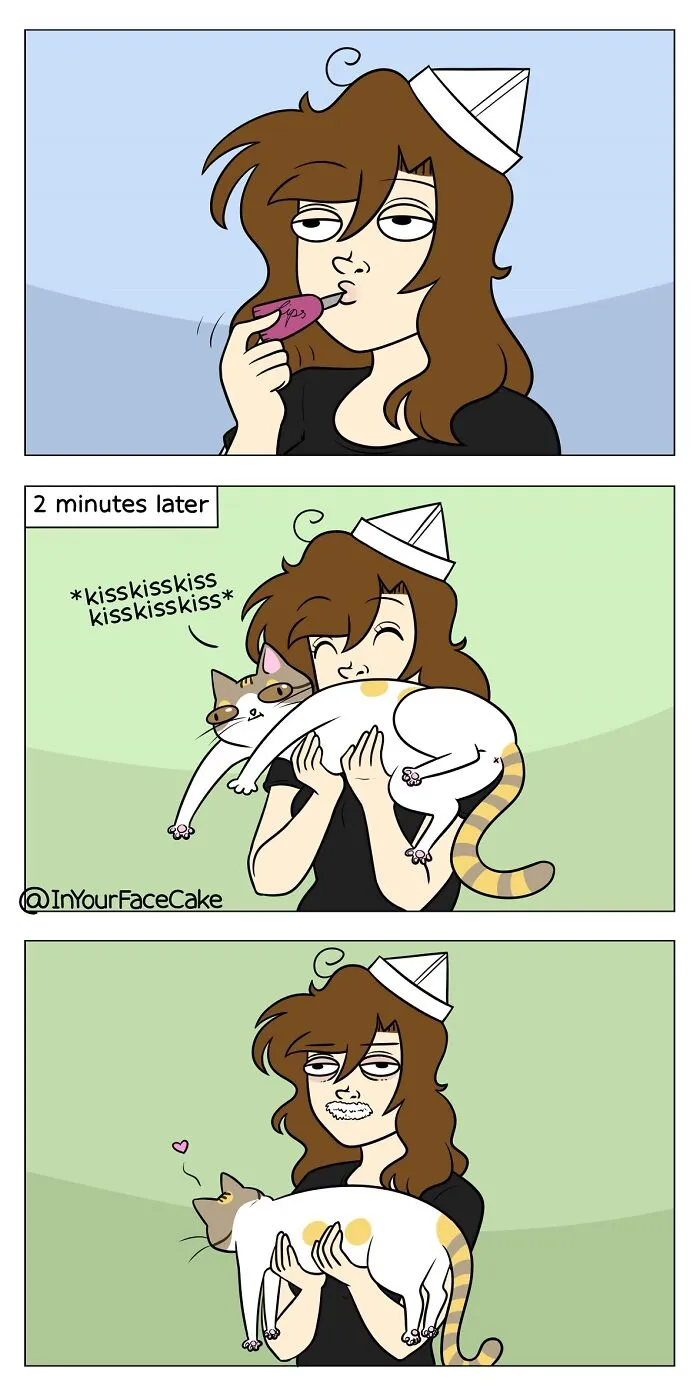 Artist Makes Comics About Her Daily Life With A Boyfriend And A Cat, And Here Are The Best 40 Comics (New Pics)