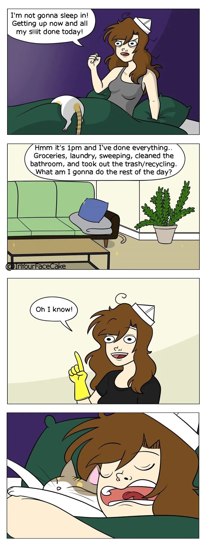 Artist Makes Comics About Her Daily Life With A Boyfriend And A Cat, And Here Are The Best 40 Comics (New Pics)
