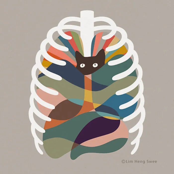 I Create Minimal Illustrations Featuring Cats Blended Into Landscapes And Other Scenes (40 New Pics)