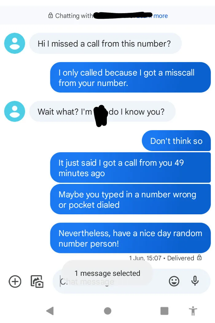 I Did Not Call This Person