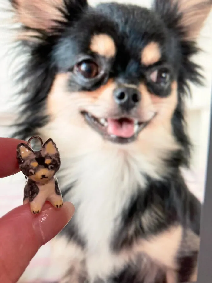 I’ve Always Loved Ceramics And Started Creating Customized Pet Portrait Charms (23 Pics)