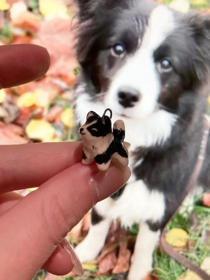 I’ve Always Loved Ceramics And Started Creating Customized Pet Portrait Charms (23 Pics)