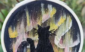 I Experimented With Embroidery And Paint To Create Dreamy Artwork Of The Aurora Borealis (23 Pics)