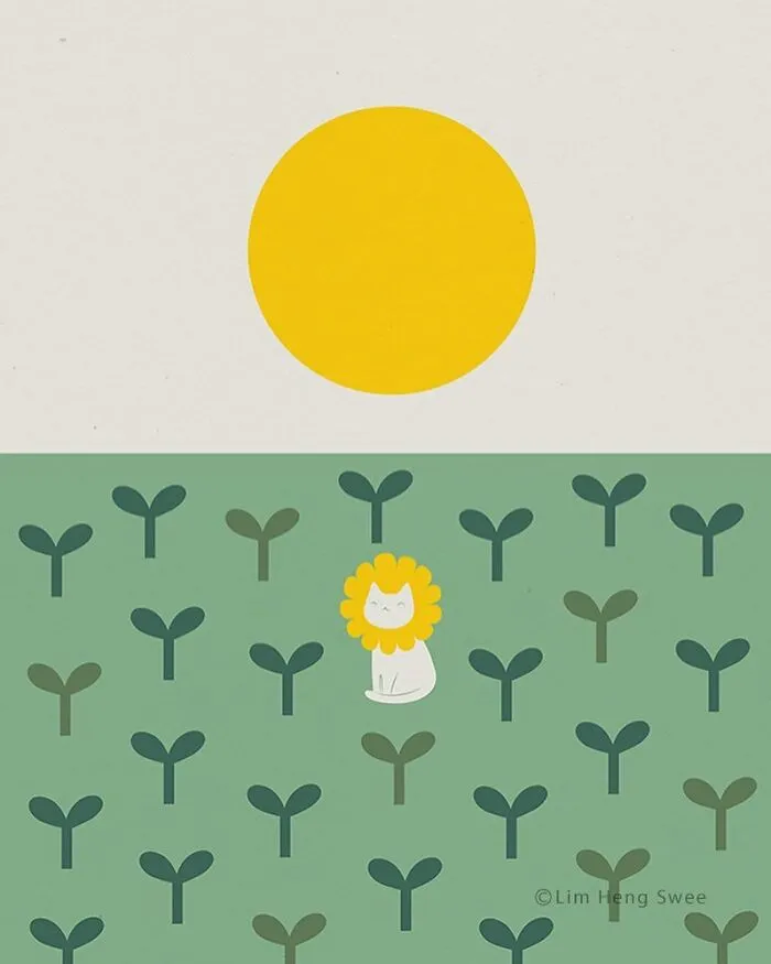 I Create Minimal Illustrations Featuring Cats Blended Into Landscapes And Other Scenes (40 New Pics)