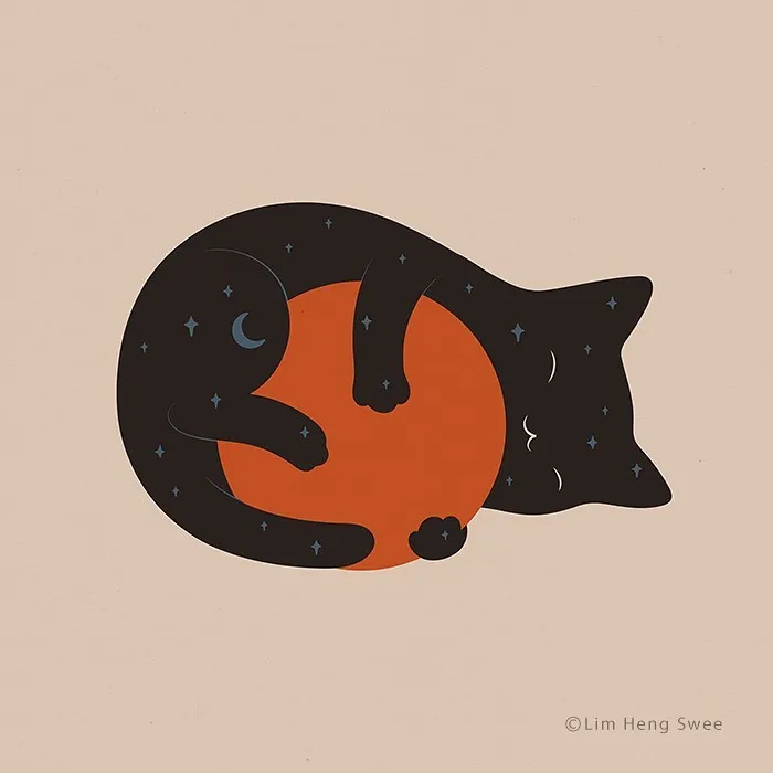 I Create Minimal Illustrations Featuring Cats Blended Into Landscapes And Other Scenes (40 New Pics)