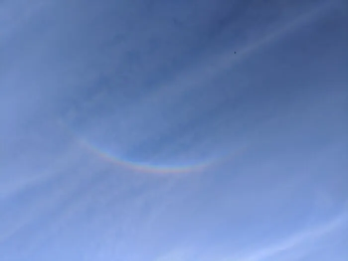 Upsidedown Rainbow Caused By Ice Crystals In The Atmosphere