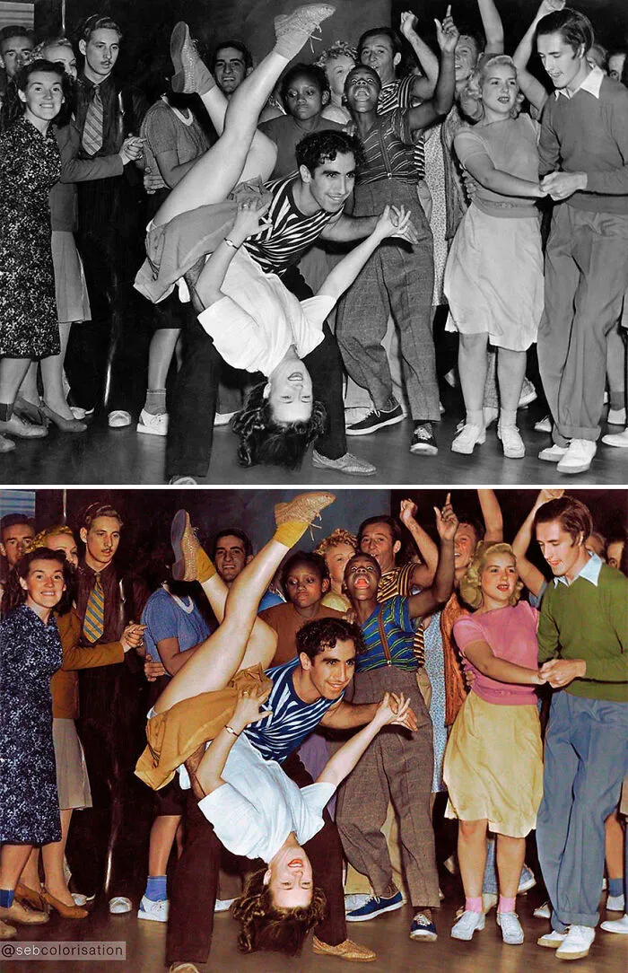 Hal y Betty Takier, bailando jitterbug 1938
