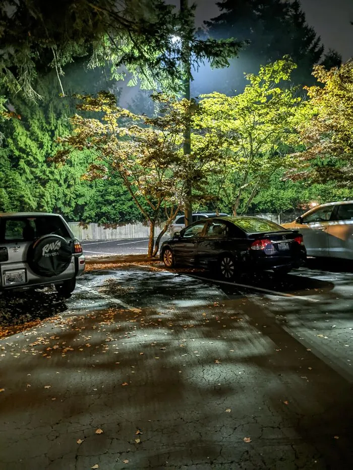 Parking Lot In The Smoky Night