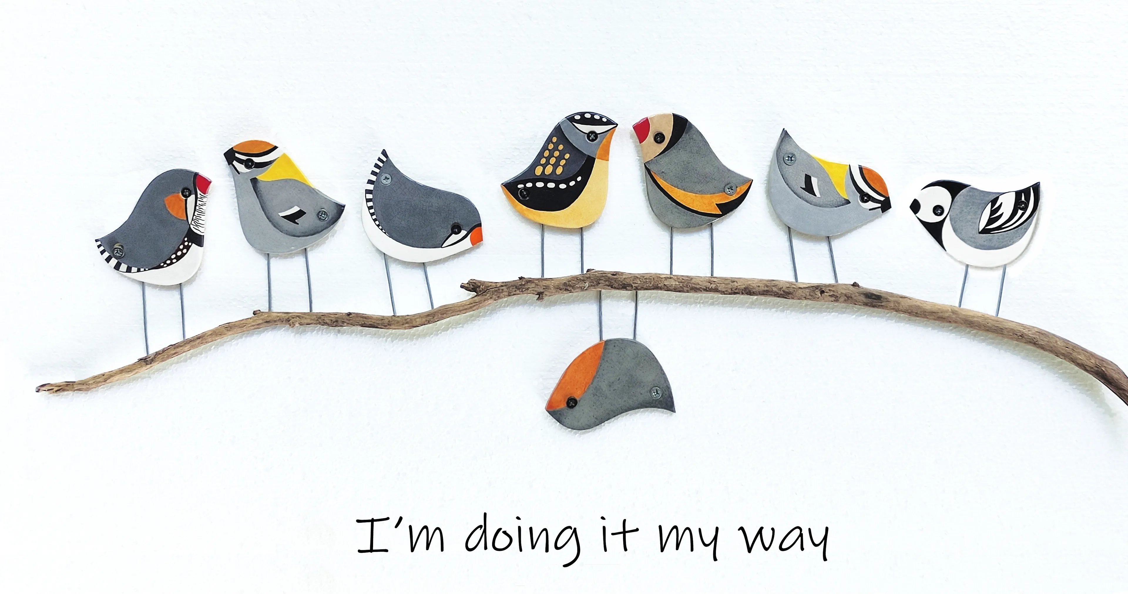 My Ceramic Songbirds In Fall Colors