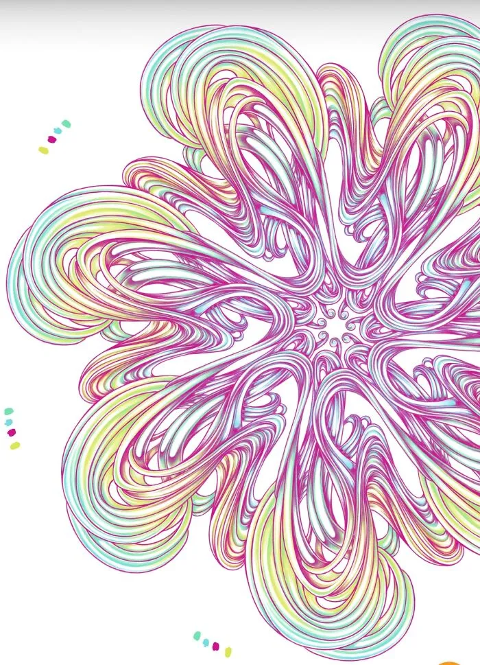 Multicolour Swirly Mandala