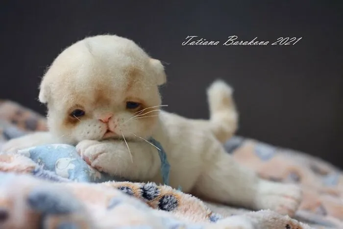 41 Miniature Animal Sculptures From Wool Made By This Artist