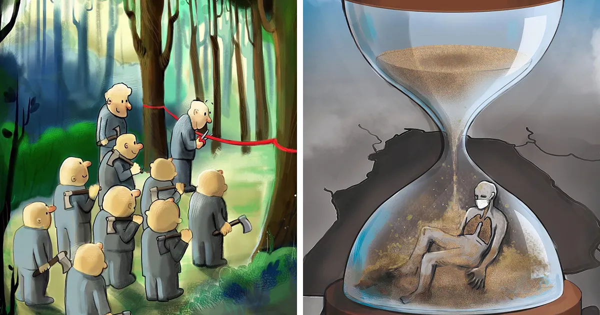 Esta artista revela lo que va mal con nuestra sociedad moderna en 26 ilustraciones satíricas