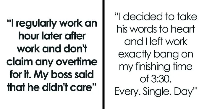 Employee Decides To Stop Working Overtime After Getting In Trouble For Being 3 Minutes Late