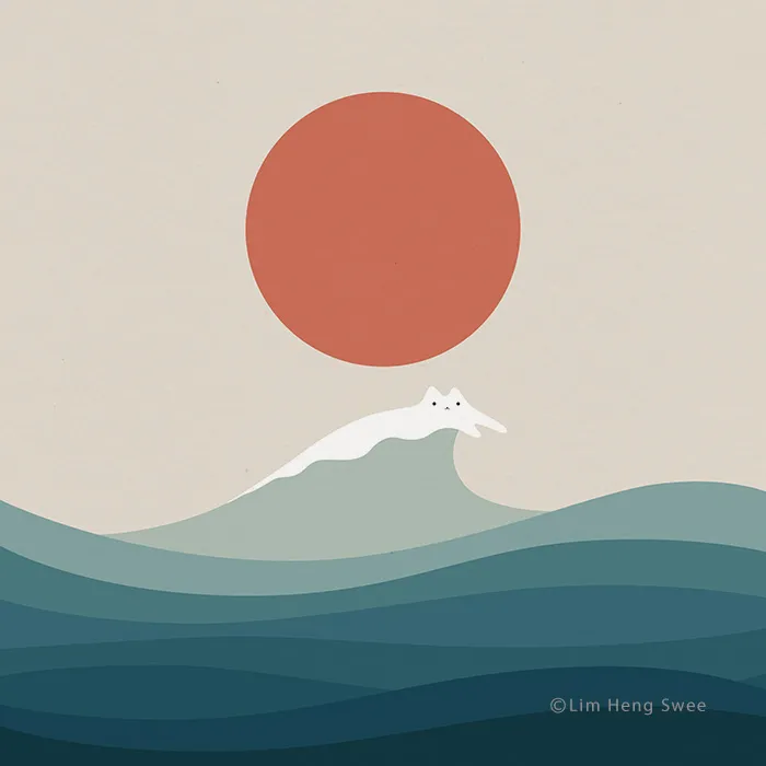 I Create Minimal Illustrations Featuring Cats Blended Into Landscapes And Other Scenes (40 New Pics)