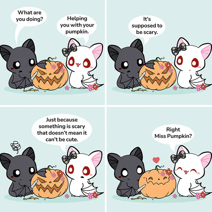 I Draw Comics About A Couple Of Bats In Love, Called "Cuddle Bats", And Here's 21 New Pics