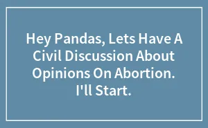 Hey Pandas, Lets Have A Civil Discussion About Opinions On Abortion. I'll Start.