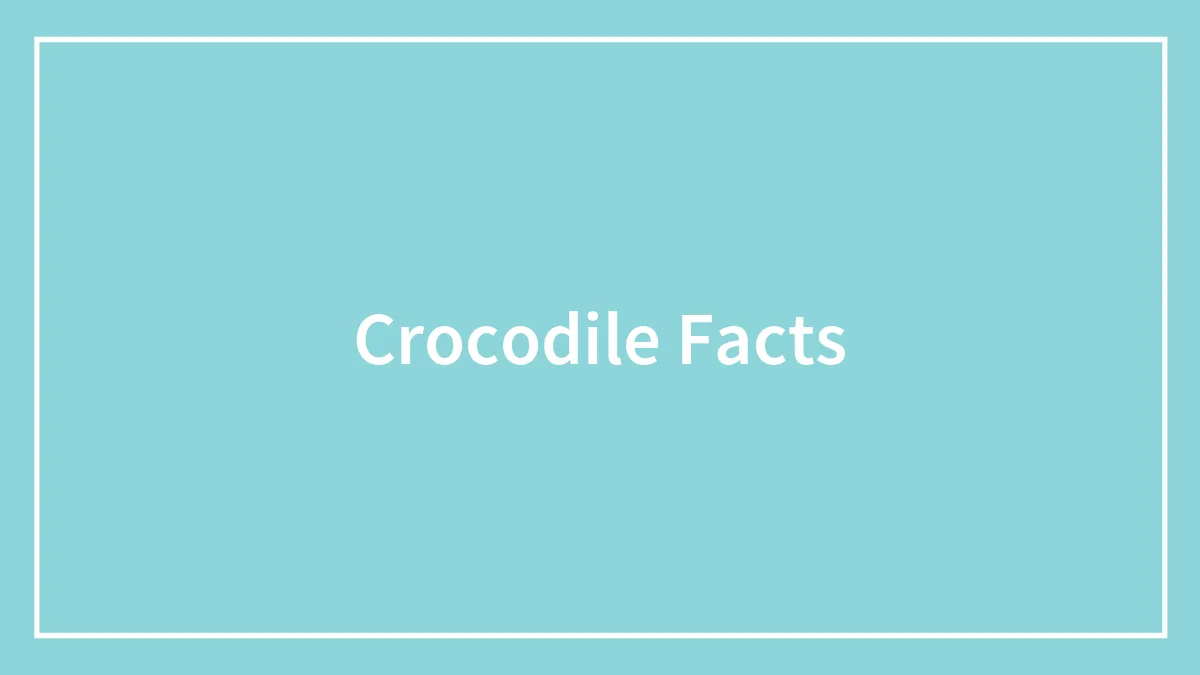 69 Of The Most Fascinating Crocodile Facts