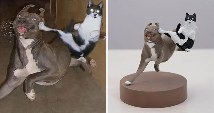 Este artista japonés transforma curiosos momentos de animales en esculturas, y el resultado es divertidísimo (40 imágenes nuevas)