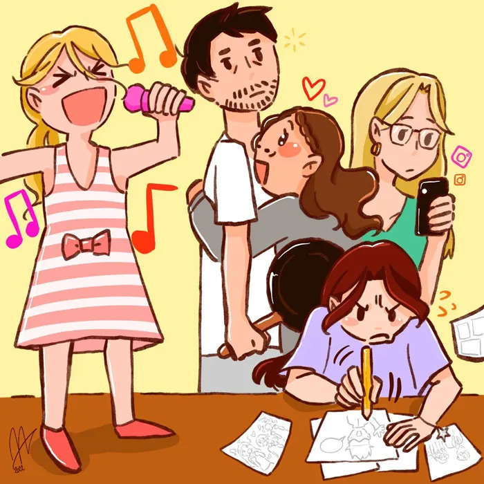 Drawing Of A Family Photograph That You Cherish