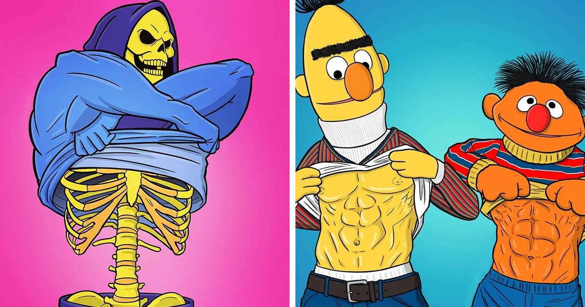 Este artista muestra la vida secreta de personajes famosos cuando nadie los mira (28 imágenes)