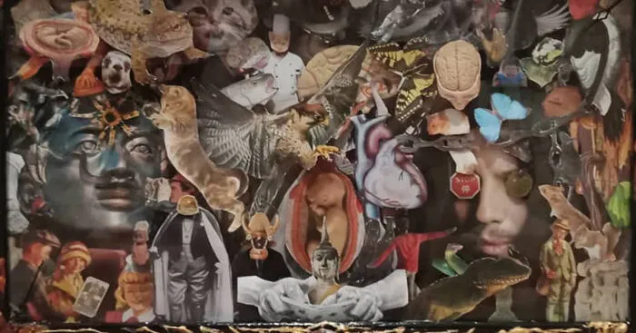 I've Upcycled Some Old LED TV And PC Monitors And Turned Them Into Surrealistic Paper Collages (5 Pics)