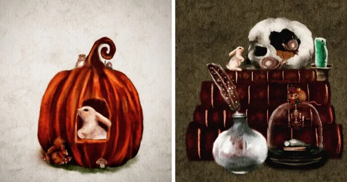 Halloween Watercolors Made On iPad (9 Pics)