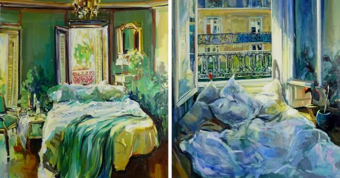 I Painted Messy Bedrooms For Years And Now They Are Exhibited At A Gallery In Paris, France (10 Pics)