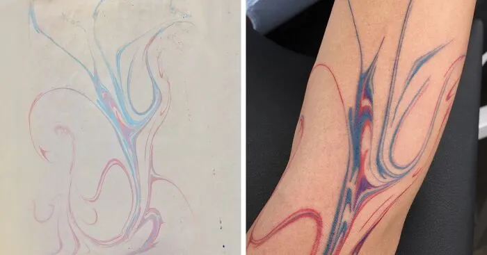 Sernakkab: From Traditional Marbling To Flowing Tattoo Designs (25 Pics)