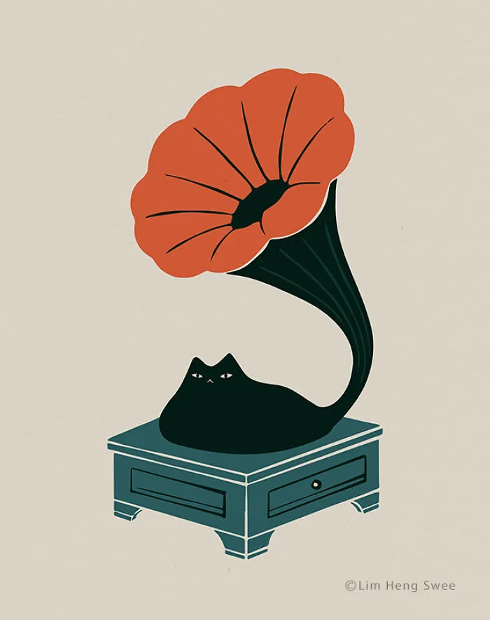 I Create Minimal Illustrations Featuring Cats Blended Into Landscapes And Other Scenes (40 New Pics)