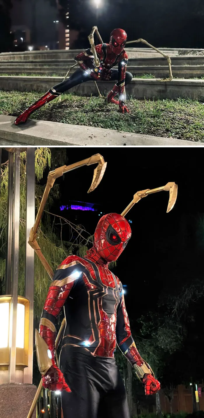 This Was My Halloween Costume Last Year, It's Spiderman From Avengers Endgame. I Made Everything Myself Including The 3D Printed Parts And Lights. How Did I Do?